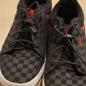 Vans black checkered on black VANS shoes